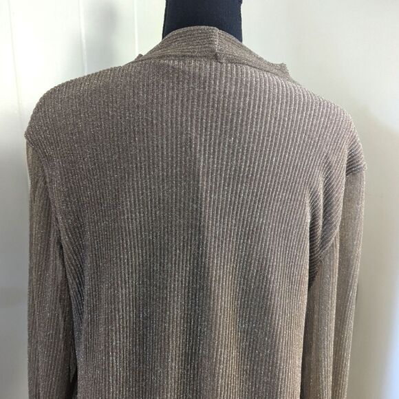 Kristinit Metallic Sheer Blouse Whimsigoth Office Siren Feminine Romantic L - Picture 7 of 10